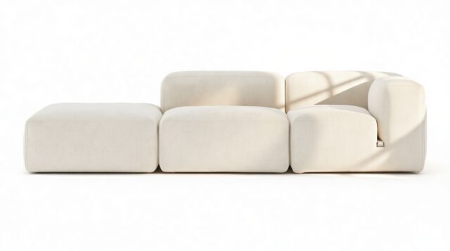 The Le Mura – Natural Linen, Open End Sofa (Left)