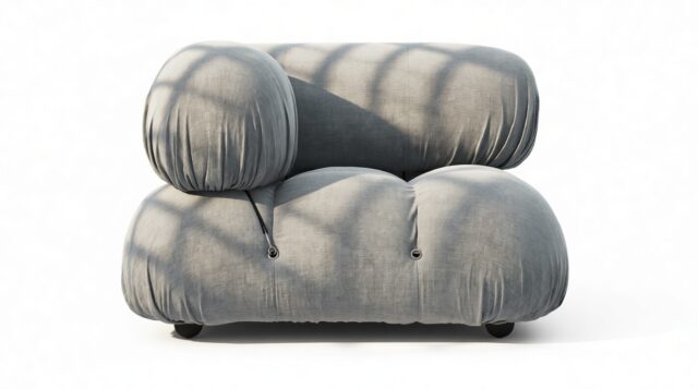 The Bellini – Cerulean Chenille, Left Corner