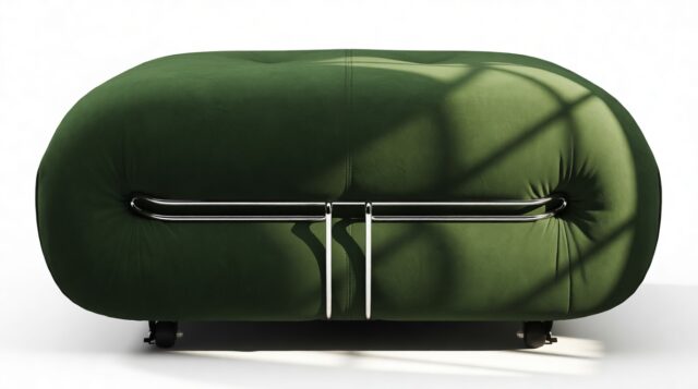 The Soriana – Tarragon Vegan Suede, Ottoman