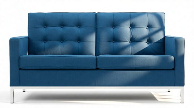 The Florence – Indigo Blue Wool, Two Seater