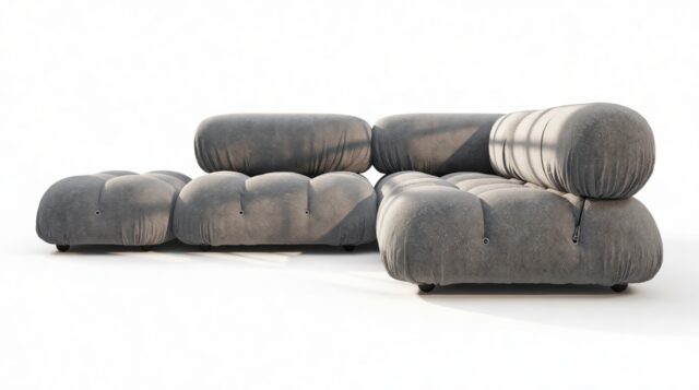 The Bellini – Gray Boucle, Sectional (Small Right Corner)