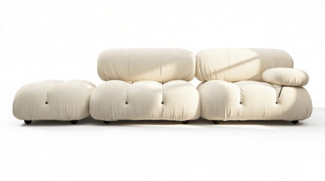 The Bellini – Cream Chunky Performance Weave (Outdoor), Open End Sofa (Left)