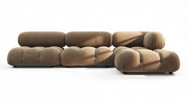 The Bellini – Cappuccino Brown Chenille, Sectional (Right Chaise)