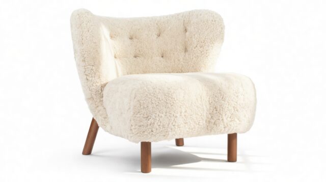 The Petra – Natural Luxe Sheepskin, Lounge Chair