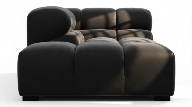 The Tufty – Black Velvet, Corner Half (Left)