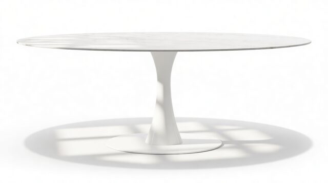 The Nord – Calacatta Marble, Oval 77in