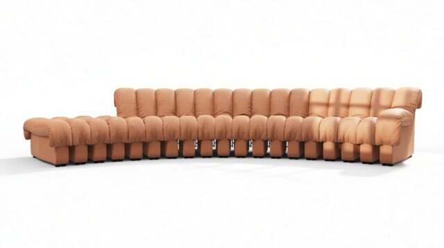 The DS 600 – Tan Vegan Leather, Sectional, Combination 1, Right Arm