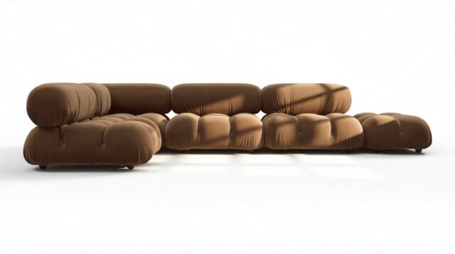 The Bellini – Mocha Velvet, Sectional (Left Corner)