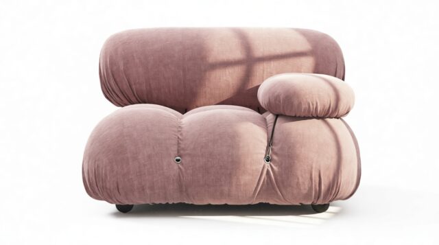 The Bellini – Dusty Pink Chenille, Right Arm