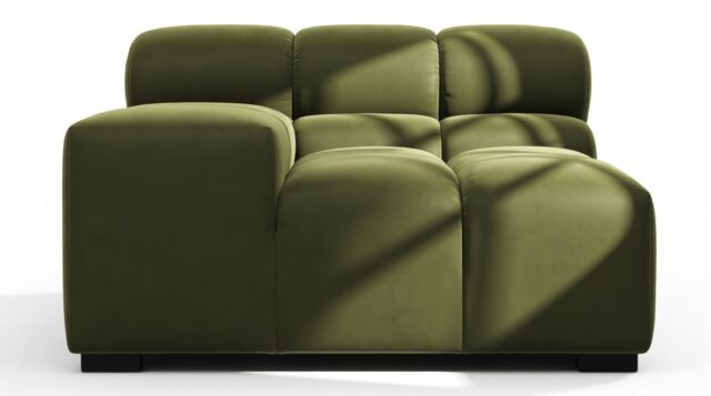The Tufty – Thyme Luxe Velvet, Armrest (Left)