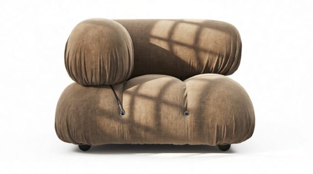 The Bellini – Cappuccino Brown Chenille, Left Corner