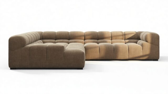 The Tufty – Cappuccino Brown Chenille, Corner (Left) – Sectional