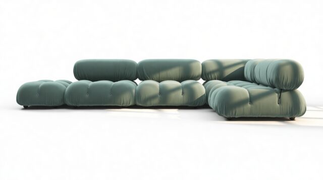 The Bellini – Jadeite Luxe Velvet, Sectional (Right Corner)