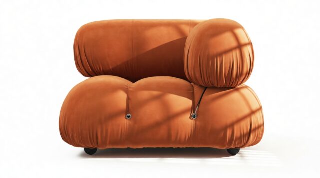 The Bellini – Apricot Velvet, Right Corner