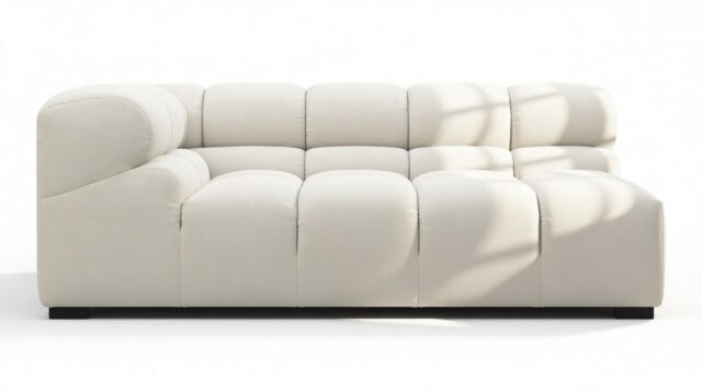 The Tufty – Oatmeal Brushed Weave, Extra Large Corner (Left)