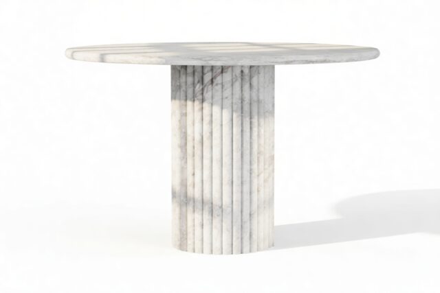 The Kronos – Orso Grigio Marble, 47in Round Dining Table