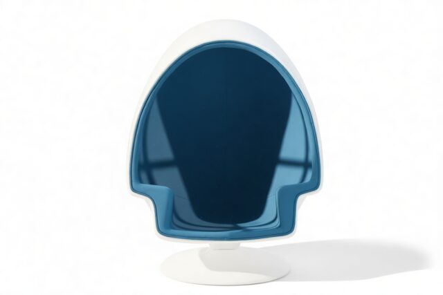 The Primo – Indigo Blue Wool, Alpha Egg Chair