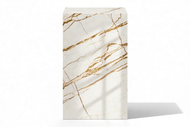 The Plinth – Sofita Gold Marble, Side Table