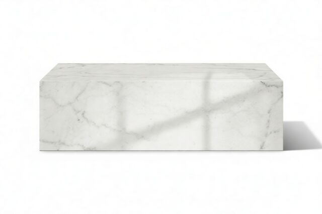 The Plinth – White Marble, Coffee Table