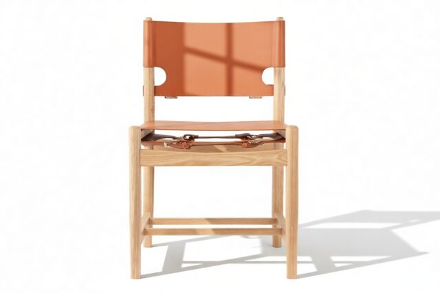 The Asger – Whiskey Brown Vegan Leather, Side Chair