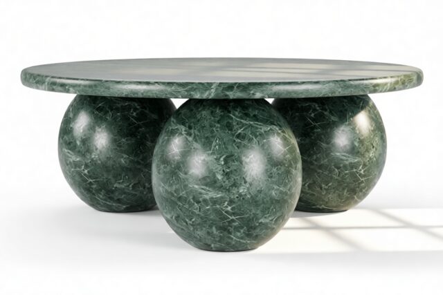 The Mila – Green Marble, Coffee Table