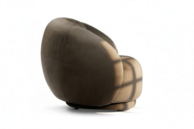 The Julep – Ash Brown Velvet, Lounge Chair