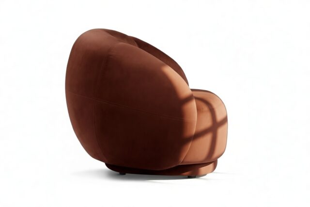 The Julep – Burgundy Luxe Velvet, Lounge Chair