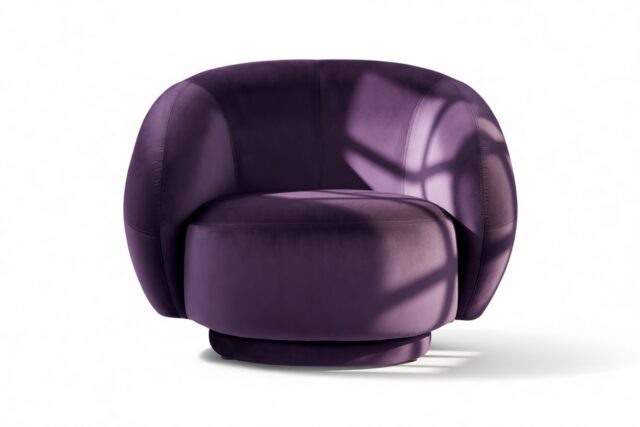 The Julep – Grape Velvet, Lounge Chair