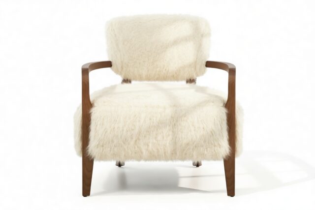 The Palapa – Almond Long Hair Sherpa, Lounge Chair