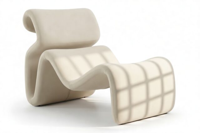 The Etcetera – Champagne Velvet, Lounge Chair