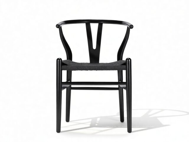 The Wish – Black with Black Seat, Dining Chair