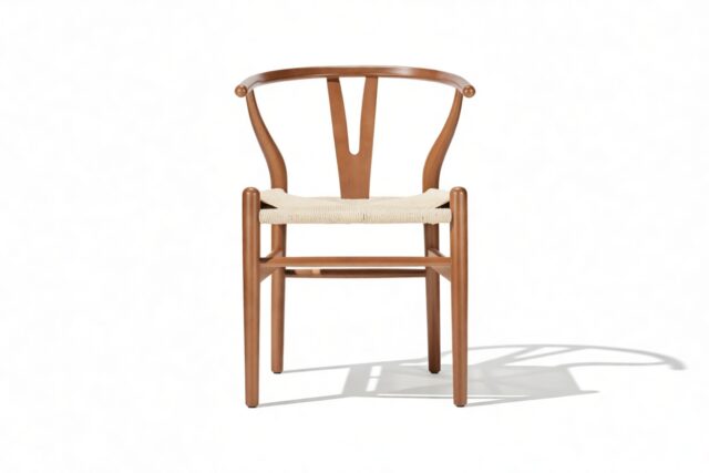 The Wish – Walnut with Natural Seat, Dining Chair