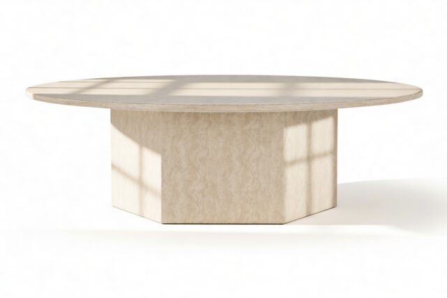 The Viola – Travertine, Large Coffee Table