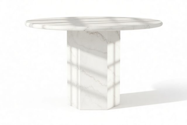 The Viola – Fiore Bianco Marble, 47in Round