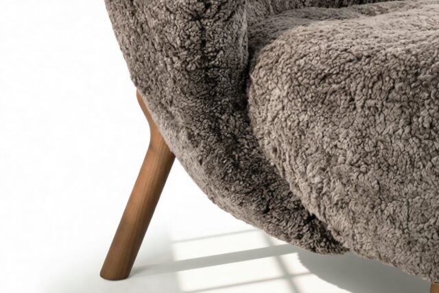 The Little Petra – Frosted Coco Luxe Sheepskin, Lounge Chair