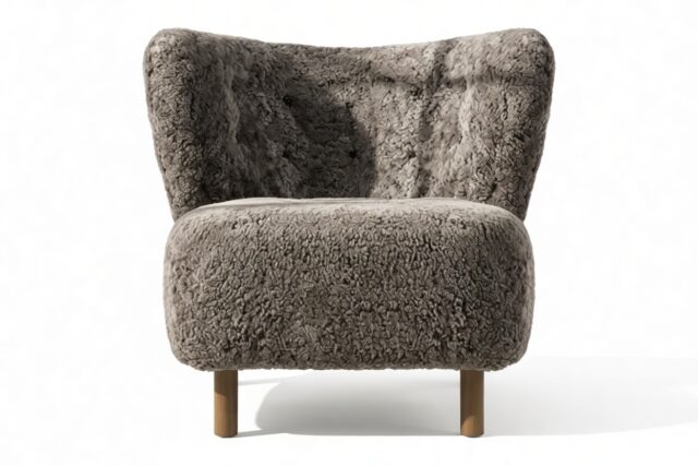 The Little Petra – Frosted Coco Luxe Sheepskin, Lounge Chair