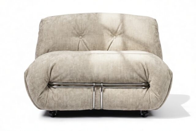 The Soriana – Beige Gray Chenille, Lounge Chair