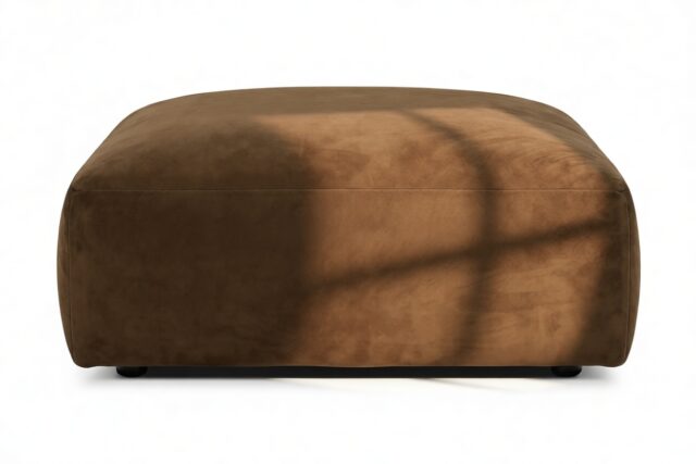 The Le Mura – Brown Vegan Suede, Ottoman