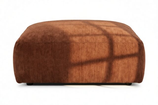 The Le Mura – Rust Chenille, Ottoman