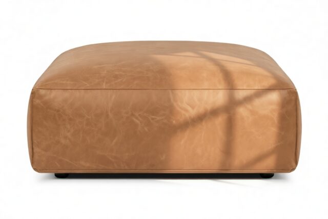 The Le Mura – Tan Vegan Leather, Ottoman