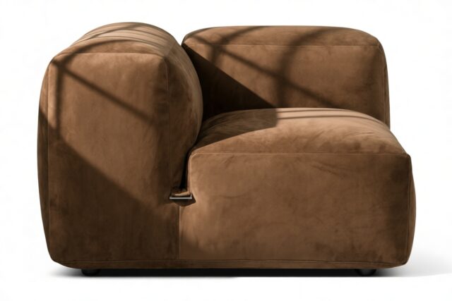 The Le Mura – Brown Vegan Suede, Left Arm