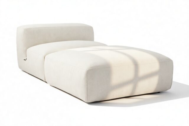 The Le Mura – Natural Linen, Chaise Lounge