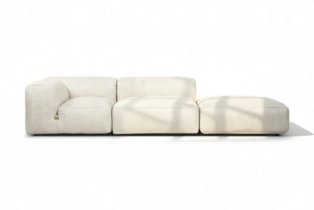 The Le Mura – Natural Linen, Open End Sofa (Left)
