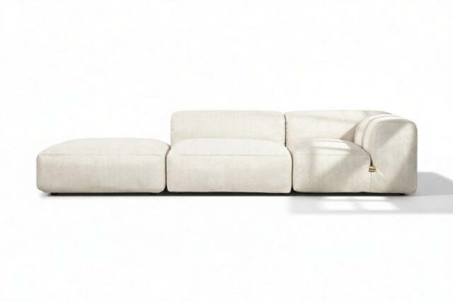 The Le Mura – Natural Linen, Open End Sofa (Right)