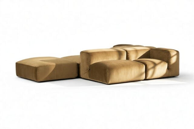 The Le Mura – Old Gold Velvet, Dual Aspect (Left)