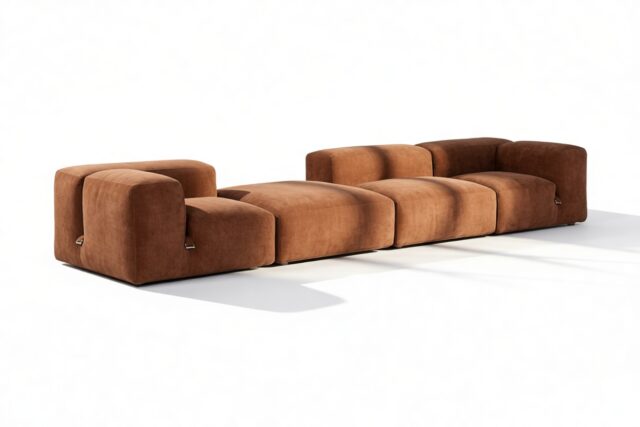 The Le Mura – Rust Chenille, Four Seater (Left)