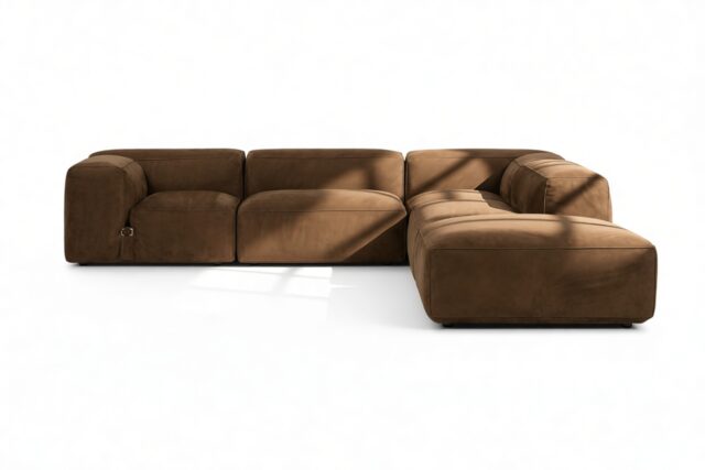 The Le Mura – Brown Vegan Suede, Right Corner