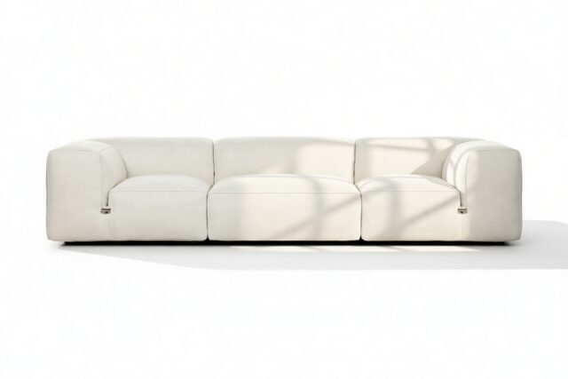 The Le Mura – Natural Linen, Three Seater Sofa
