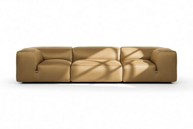 The Le Mura – Old Gold Velvet, Three Seater Sofa