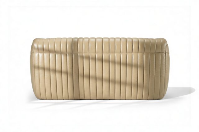 The Sandra – Beige Vegan Leather, Two Seater Sofa